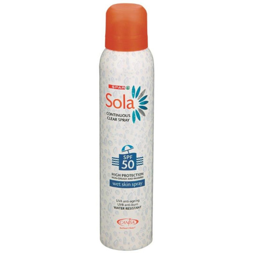 SPAR SOLA SPF50 W/SKIN SPR 150ML (FL)(RF